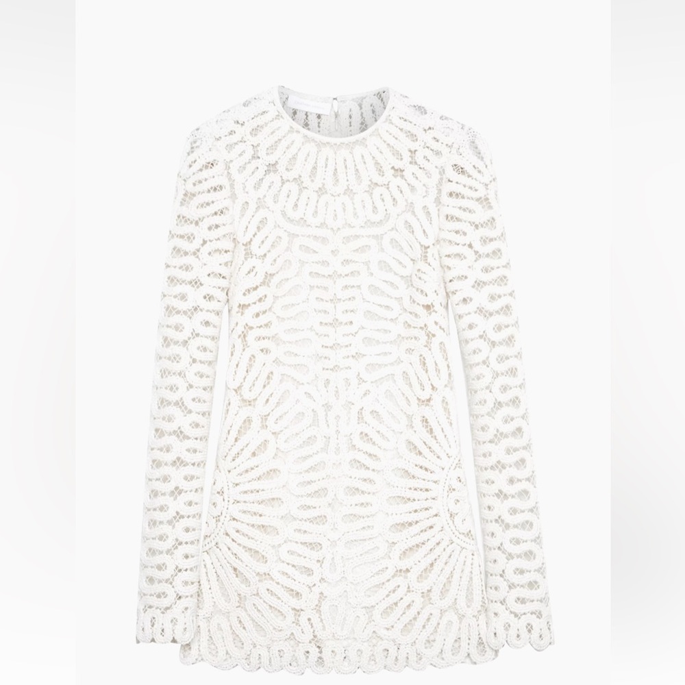 Jonathan Simkhai McCall Crocheted Long-Sleeve Minidress